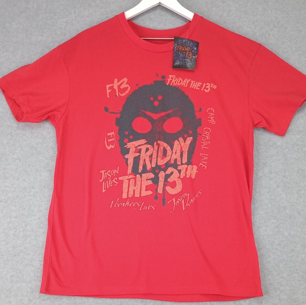 Friday The 13 th Red And Black Mask Horror Crew New Hot Topic Scary